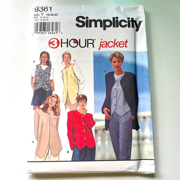 Simplicity Other - Simplicity Misses’ Jackets and Vests Sewing Pattern